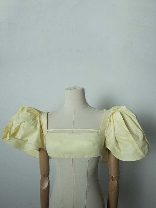 Brigitte Crop with Puff Sleeve